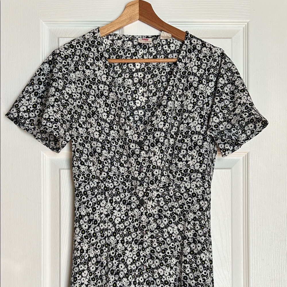 Levi’s Floral Black and White Dress